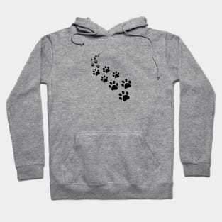 Black paw prints Hoodie